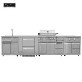 outdoor kitchen cabinet set with pizza oven